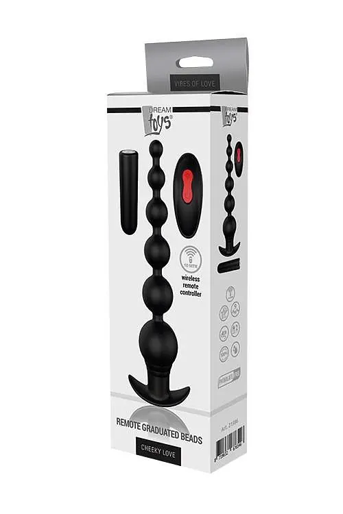 Анальна пробка Dreamtoys Graduating Beads 20.7 см чорний - фото 4