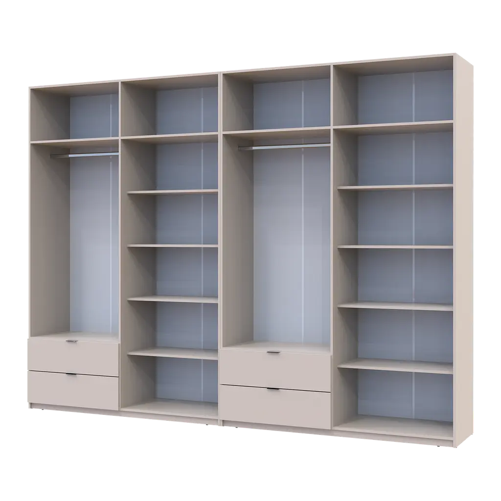 Шафа для одягу Doros Лукас Кашемір 4+4 ДСП 320х50х240 (42005128) - фото 3