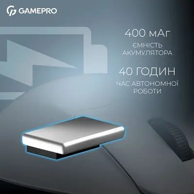Комп'ютерна мишка GamePro Asgard Surt Wireless/Bluetooth/USB White (GM017W) - фото 8