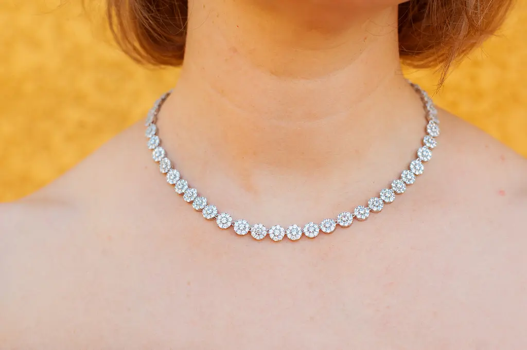 Комплект Кольє і сережки Xuping Jewelry Анабель сріблястий - фото 2