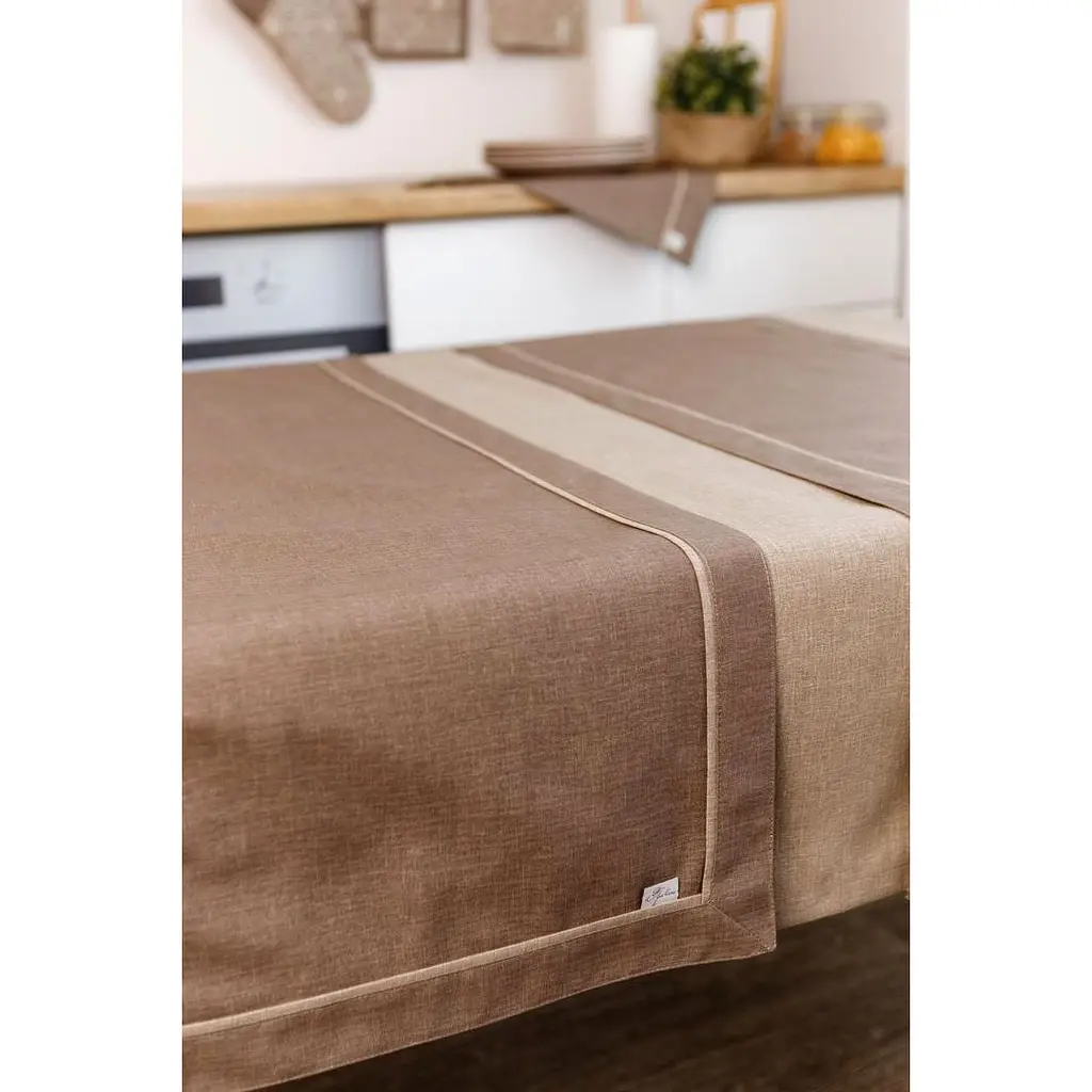 Доріжка Прованс Кориця з подвійним кантом 140х40 см коричнева (41131) - фото 4