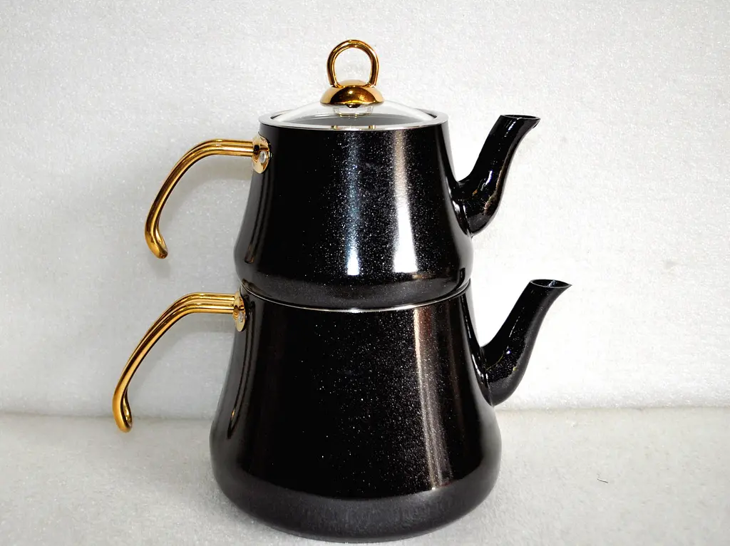 Двоярусний чайник O.M.S. Collection 8203-L Black (1,2/2,2 л.) - фото 4