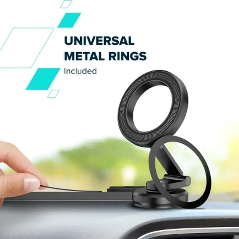 Універсальний автотримач Canyon Magnetic phone holder OnGrip 10 aluminum Black (CNS-CCHM10) - фото 12