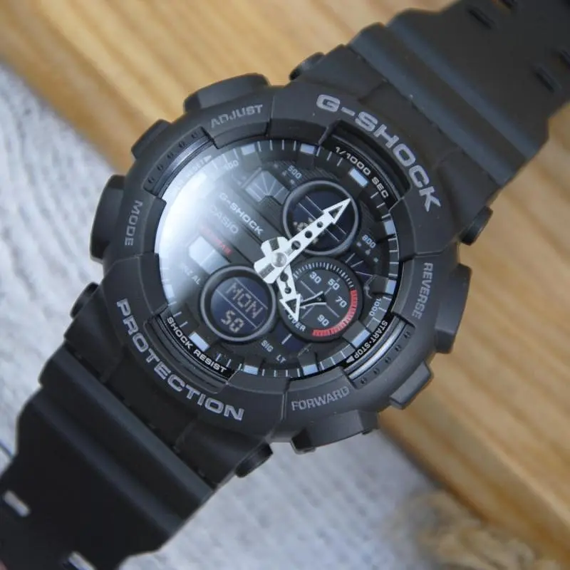 Чоловічі наручні годинники протиударні Casio G-Shock GA-140-1A1ER Оригінал Японія з полімерним ремінцем - фото 4
