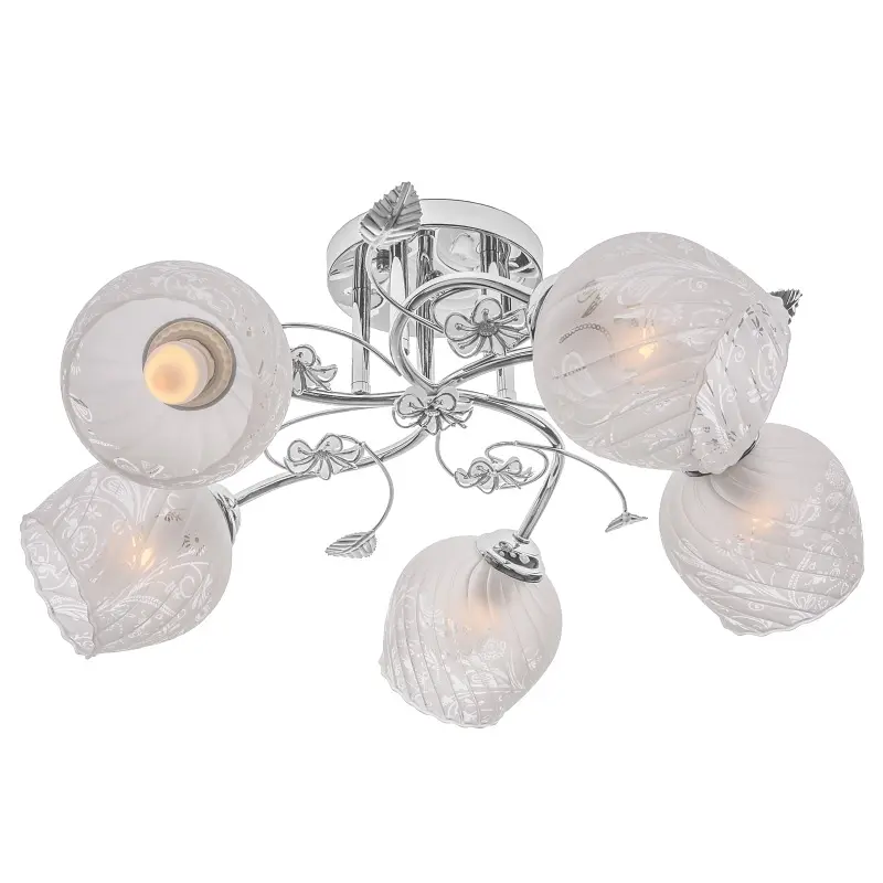 Люстра потолочная Brille в спальню E27 60W CH (LK-597C/5) - фото 4