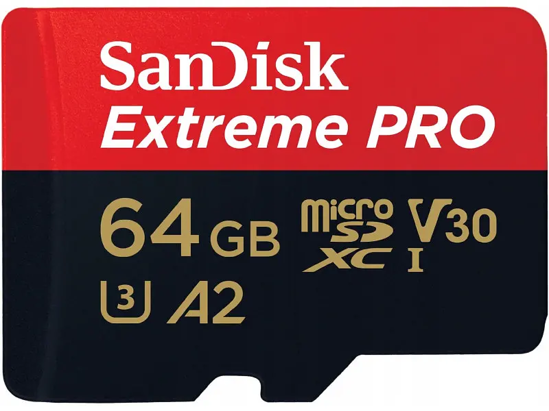 Карта пам'яті SanDisk Extreme Pro microSDXC UHS-I U3 + SD Adapter 64 GB (SDSQXCU-064G-GN6MA) - фото 2
