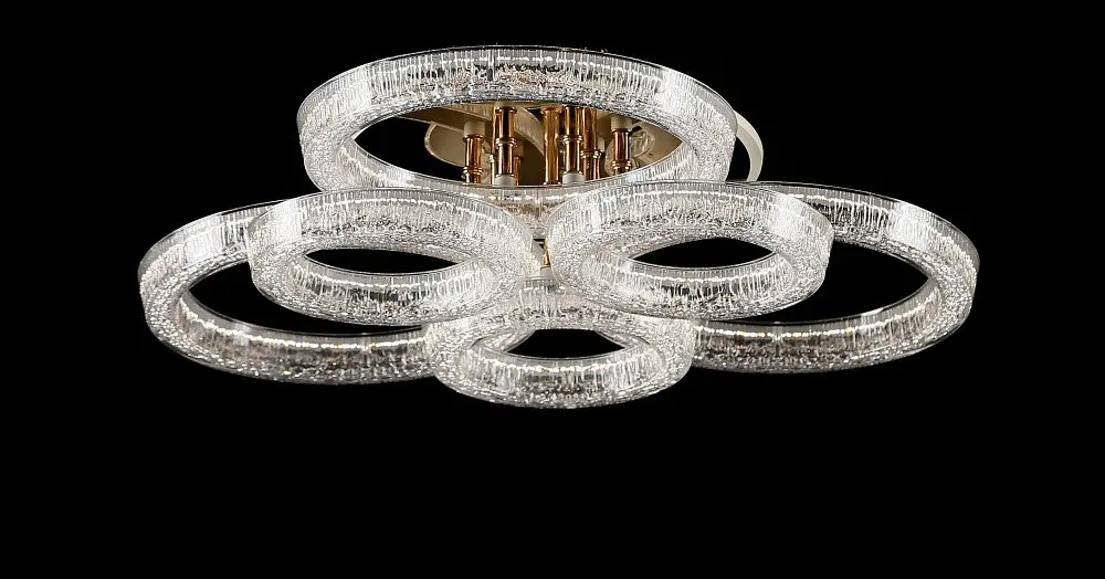 Світлодіодна люстра Splendid Ray LC/3S+3B LED (GD), золото, білий, 80 Вт, від 10-18 м² - фото 3