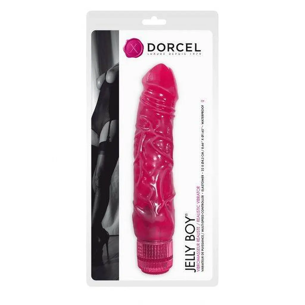 Реалистичный вибратор Dorcel Jelly Boy 22 см фуксия - фото 3