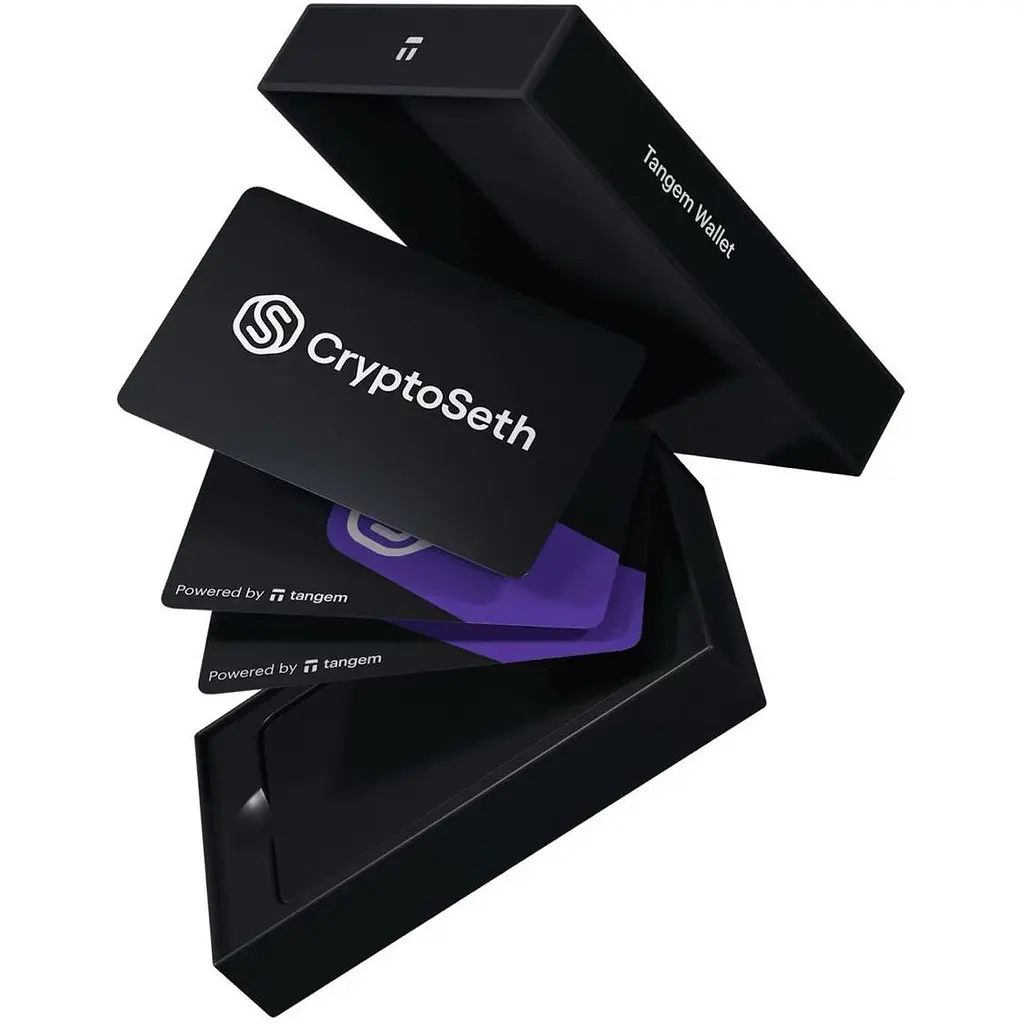 КриптогаманецьTangem 2.0 Crypto Seth Wallet набір з 3 карт Чорний (TG-CRYPTOSETH) - фото 2