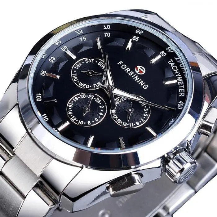 Чоловічий наручний годинник Forsining Walker Steel - фото 2