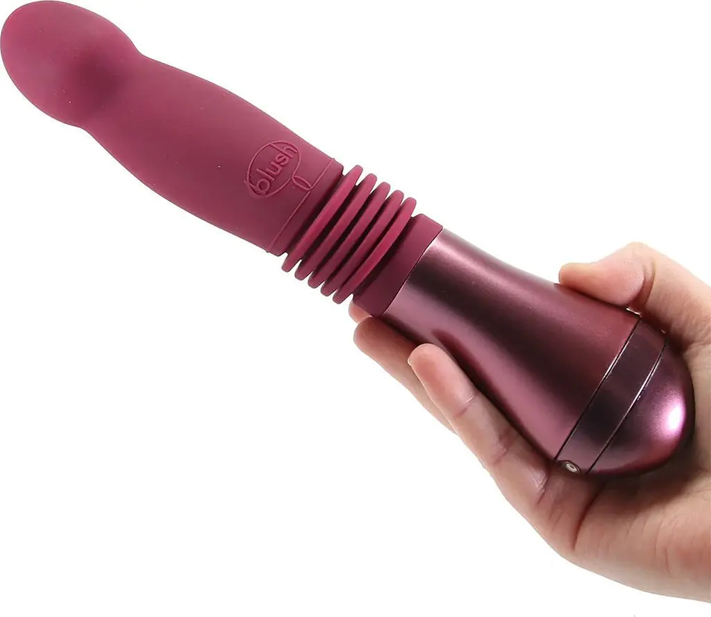 Вібратор Blush Novelties Trixie Thrusting Dildo Wine Red (SO8835) [108466] - фото 4