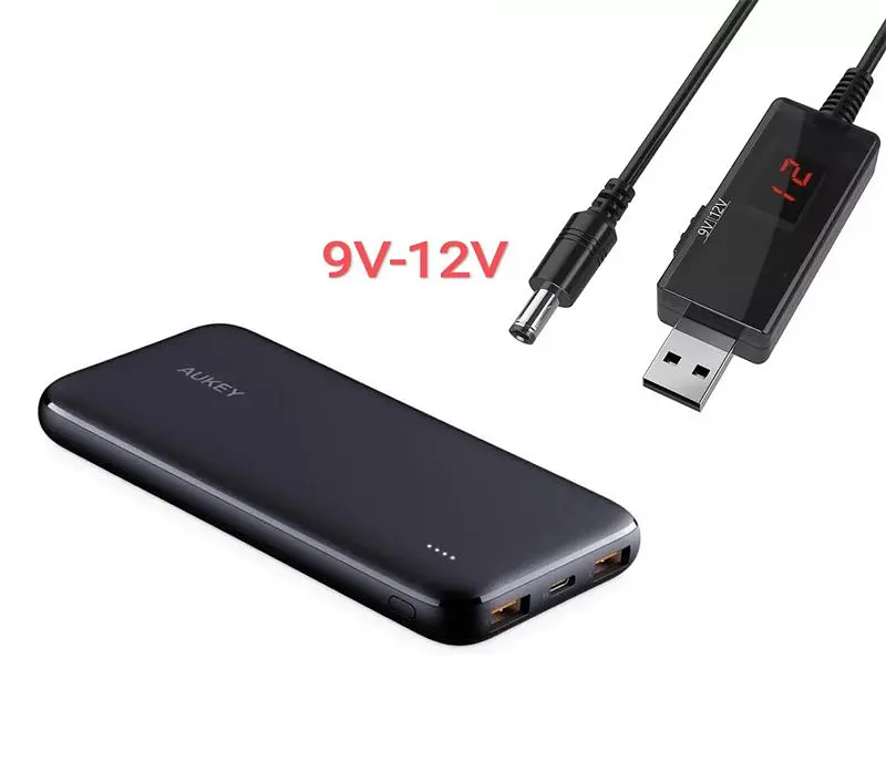 Powerbank для роутера Aukey PBN73 10000mAh + кабель USB-DC 9V 2А, 12V 1.5A
