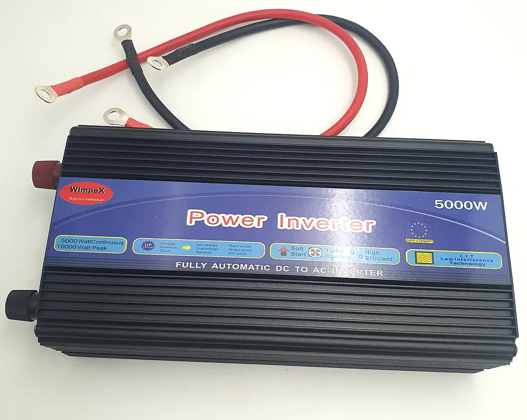 Автоінвертор 12 V-220 V 5000 W перетворювач напруги WimpeX 12 V-220 V 5000 Вт - фото 15