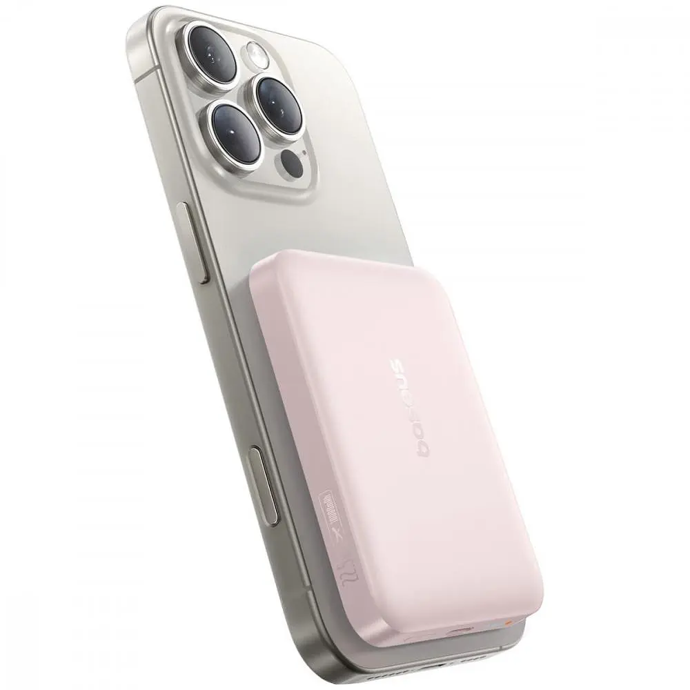 Павербанк Baseus EnerFill Ultra-Mini Pink 10 000 mAh / 22.5 Вт (E0026601) - фото 2