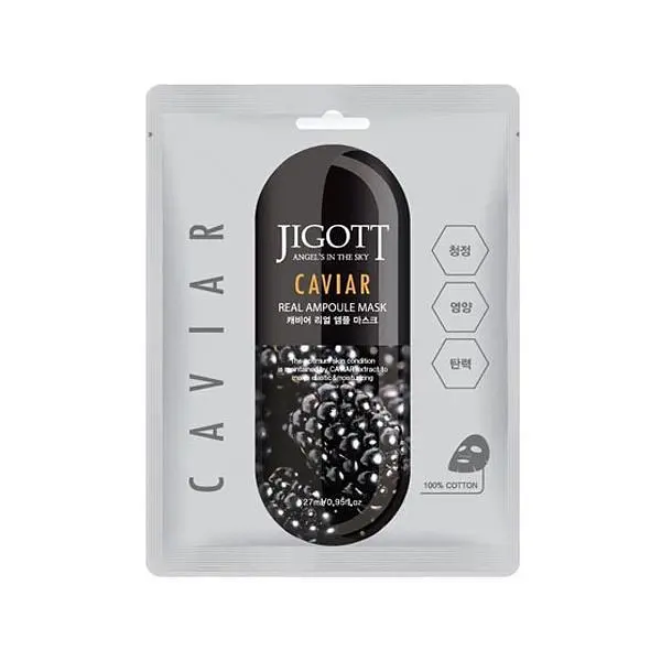 Маска тканинна для обличчя Jigott Caviar Real Ampoule Mask з екстрактом ікри