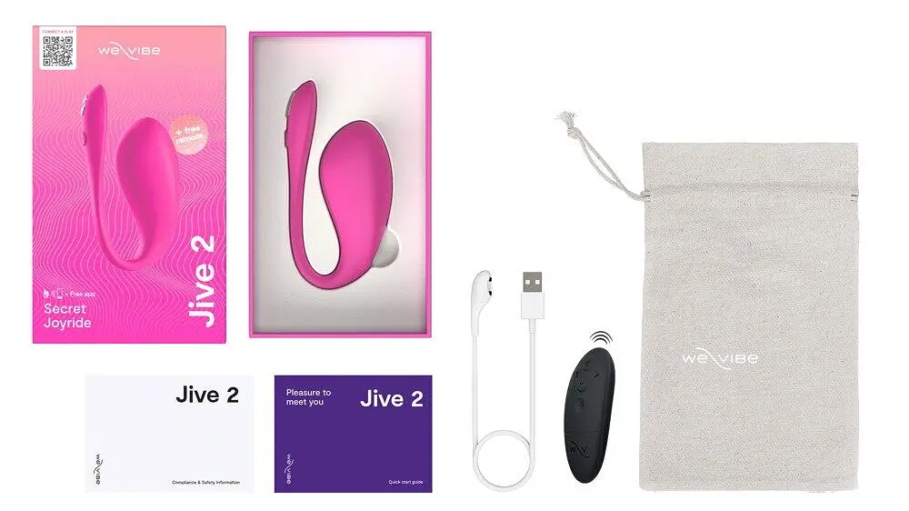 Смарт-віброяйце We-Vibe Jive 2 Electric Pink, пульт ДК, до 4 годин роботи - фото 11