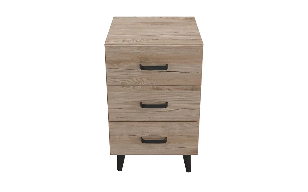 Тумба Віва 3 на конусних ніжках Ferrum-decor 56,5x35x40 Чорний метал ДСП Дуб Сан-Марино 16 мм (FRD-106822) - фото 3