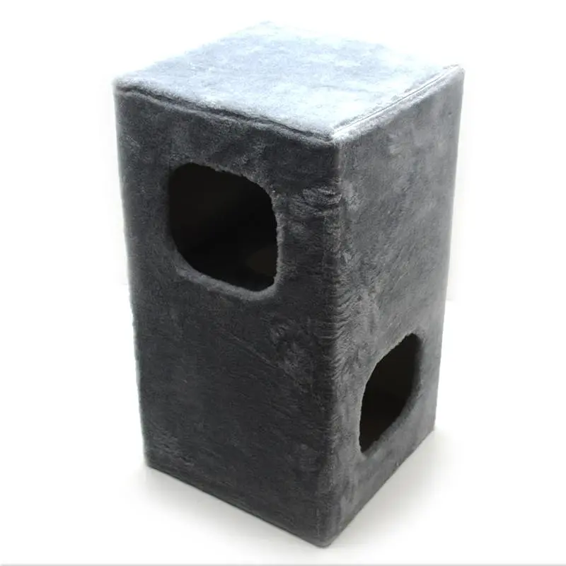 Будиночок драпак для котів Zoo-hunt Пентхаус 34х34х63 см сірий - фото 5