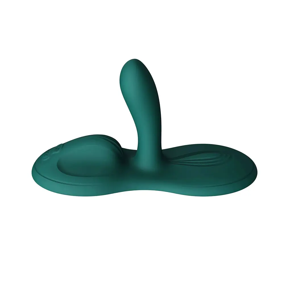 Sit-on-top смарт-вібратор Zalo - Flora Smart Vibrating Pad Turquoise Green, 9 моторів