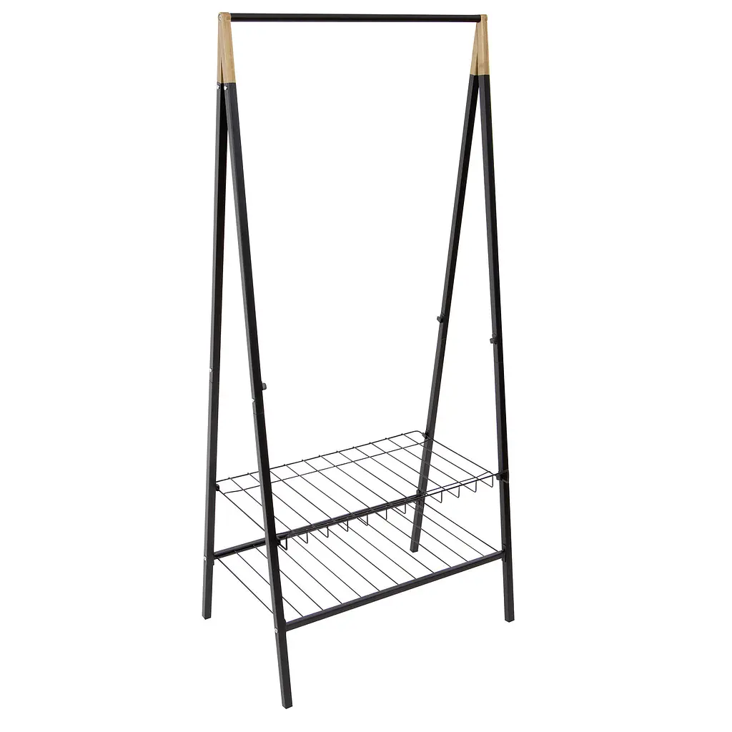 Стійка для одягу Casa Si Garment Rack Bamboo Black (CS92308W04) - фото 2