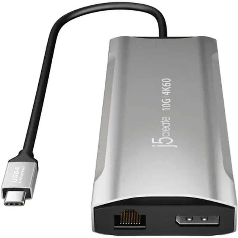Концентратор J5create USB-C 9-in-1 2xUSB 3.2 + 2xUSB-C PD + 2xHDMI 4K + DisplayPort + SD/TF + RJ45 1000Mbps gray (JCD397-N) - фото 3
