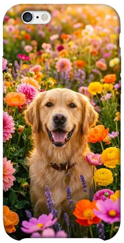 TPU чохол Demsky Flowery labrador для Apple iPhone 6/6s (4.7")