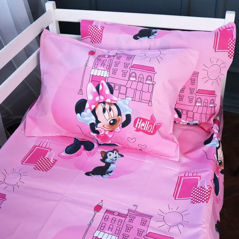 Пододеяльник MirSon Ranforce Elite 17-0703 Hello Minnie 110х140 см розовый (2200010500387) - фото 4