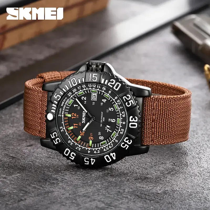 Чоловічий наручний годинник Skmei 9281 Коричневий - фото 4