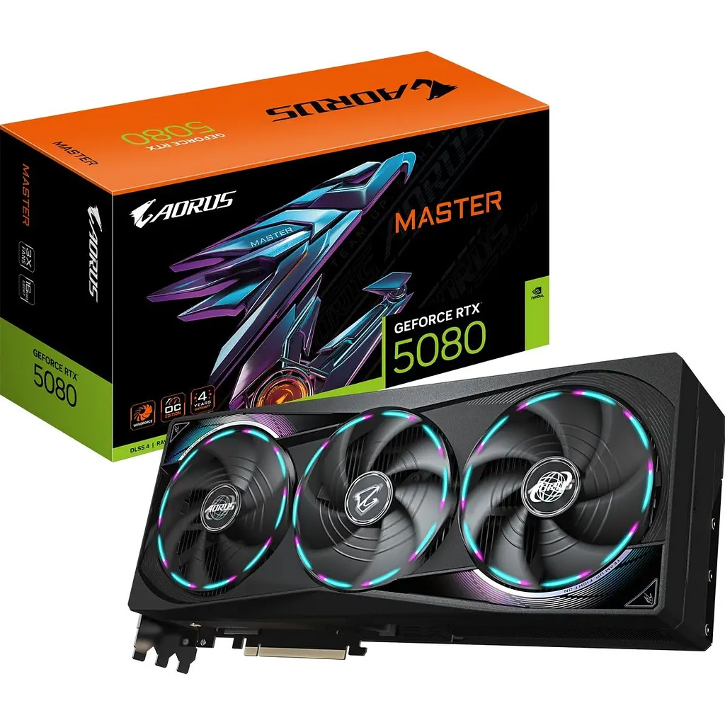 Видеокарта AORUS GeForce RTX 5080 MASTER 16GB (GV-N5080AORUS M-16GD) EU [127179] - фото 10