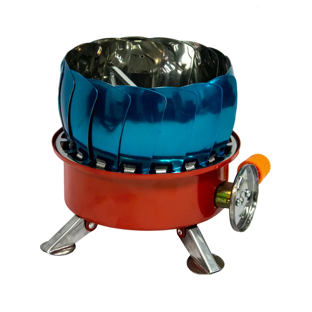 Туристична газова плита Windproof camping stove Yanchuan YC-203 Червоний, таганок газовий на балончик - фото 6