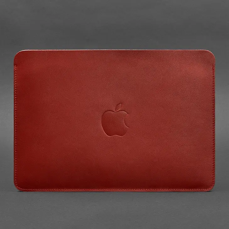 Чохол із натуральної шкіри BlankNote для MacBook 13 дюйм Червоний - фото 3