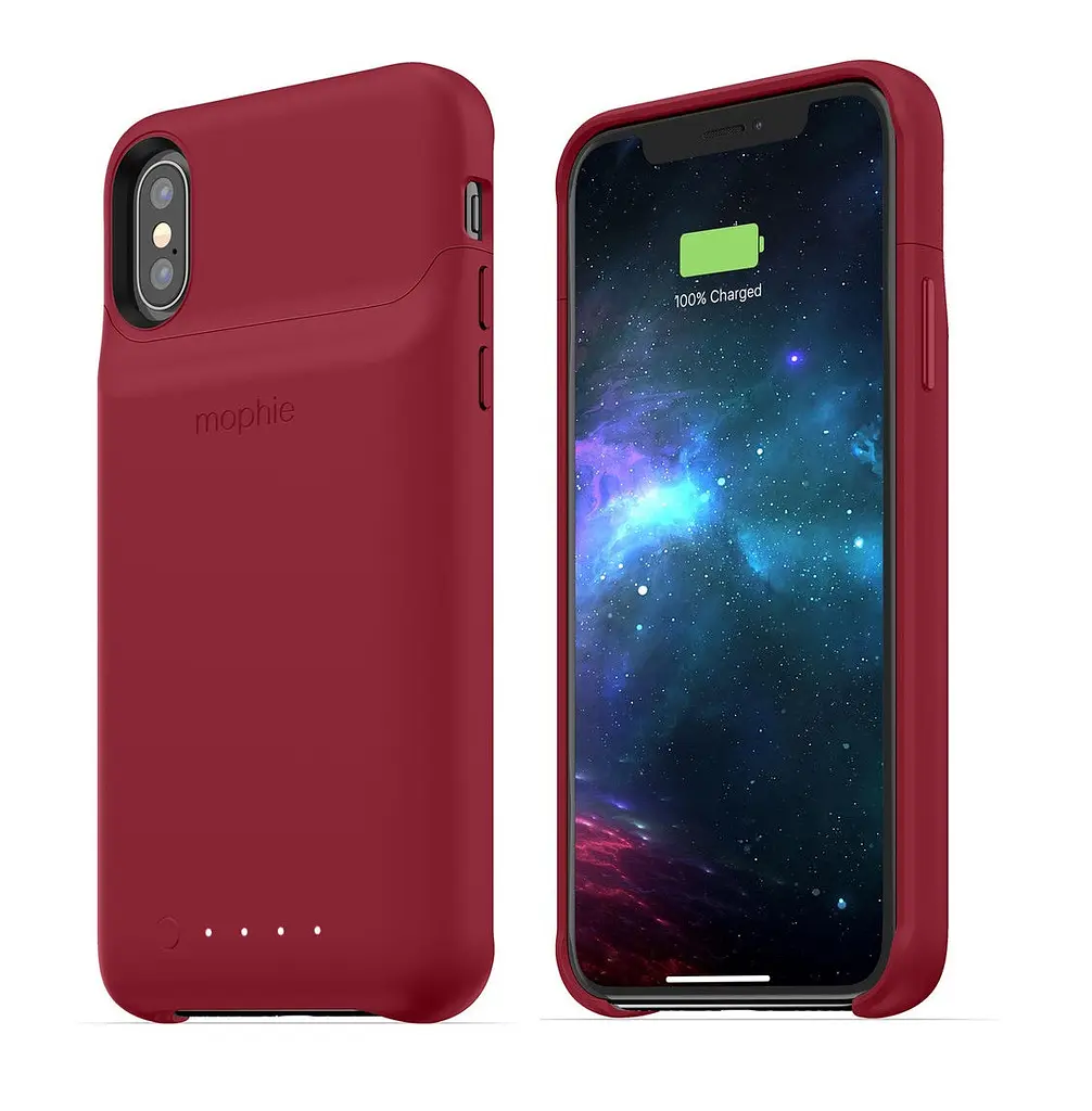 Чохол-акумулятор із бездротовою зарядкою Mophie Juice Pack Access Power Bank 2200 mAh для iPhone XS Max (6.5") Red - фото 4