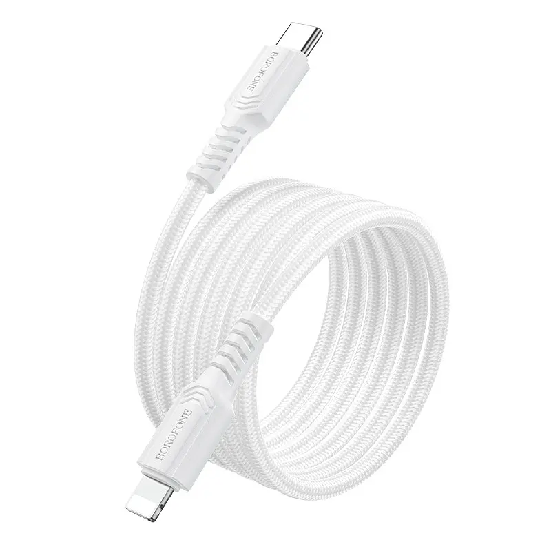Кабель BOROFONE BX116 Certain PD charging data cable iP Білий - фото 3
