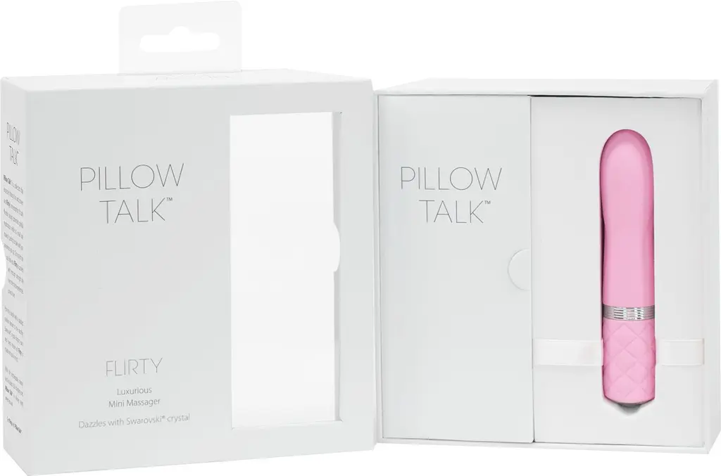 Розкішний вібратор PILLOW TALK - Flirty Pink з кристалом Swarovski, гнучка головка - фото 10