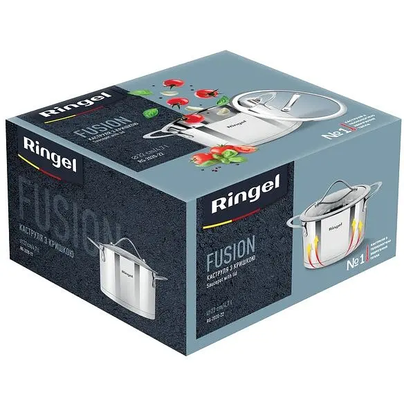 Каструля з кришкою Ringel Fusion, 22 см, 4,7 л (RG 2020-22) - фото 4