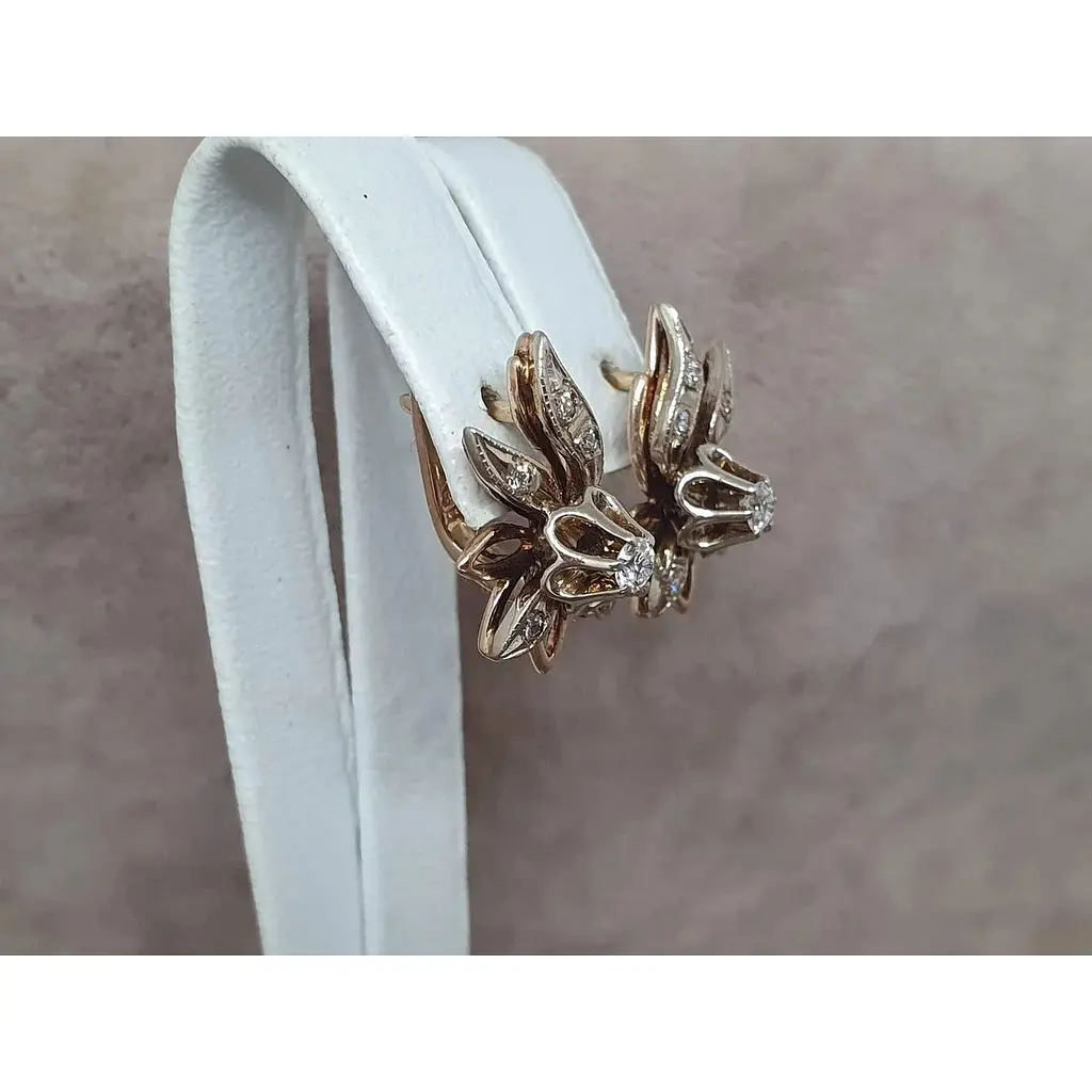 Золоті сережки Гаразд з діамантами. 303250 - фото 3