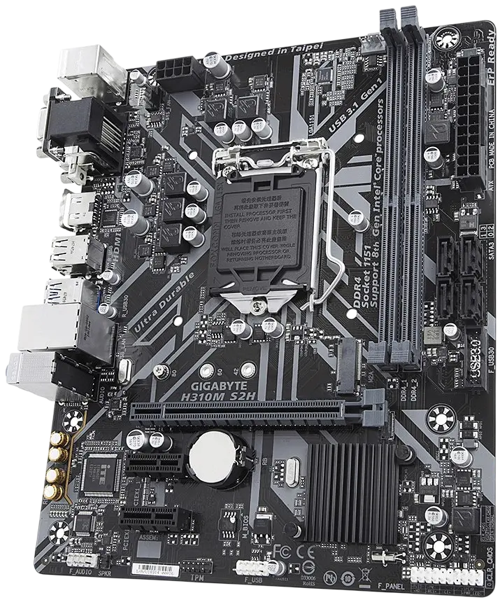 Материнська плата Gigabyte H310M S2H LGA 1151v2 (H310M S2H) Б/В - фото 2