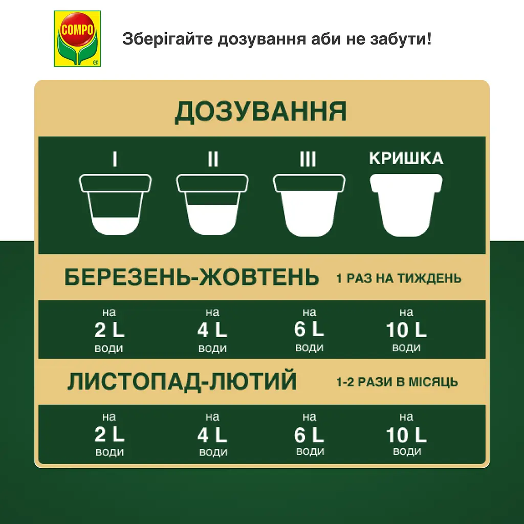 Рідке універсальне добриво COMPO Complete® 0.5 л - фото 7
