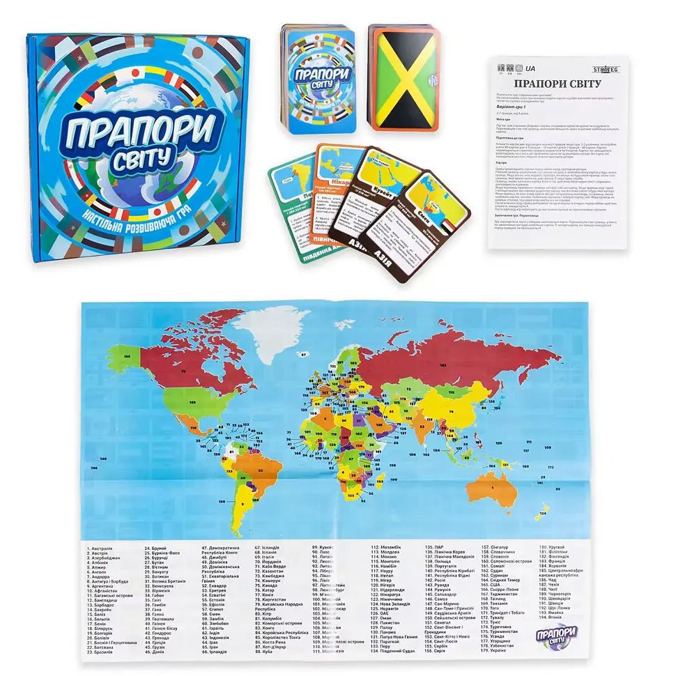 Настольная игра Флаги мира 30445 на украинском языке - фото 2