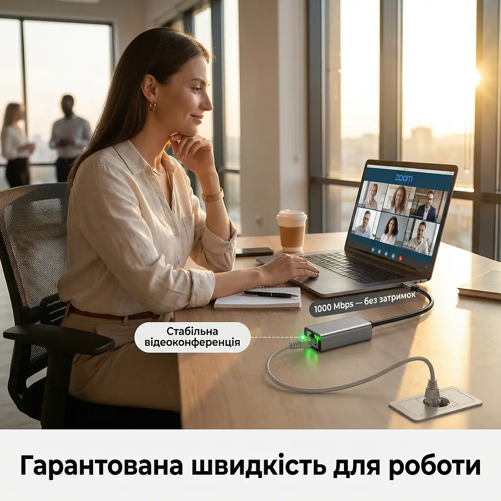 Everon USB Type-A до RJ45 Ethernet адаптер 1 Гбіт мережева карта - фото 6