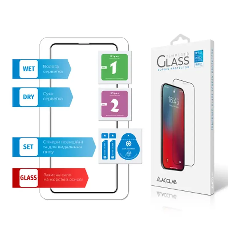 Скло захисне ACCLAB Full Glue Samsung A51 Black (1283126508608) - фото 7