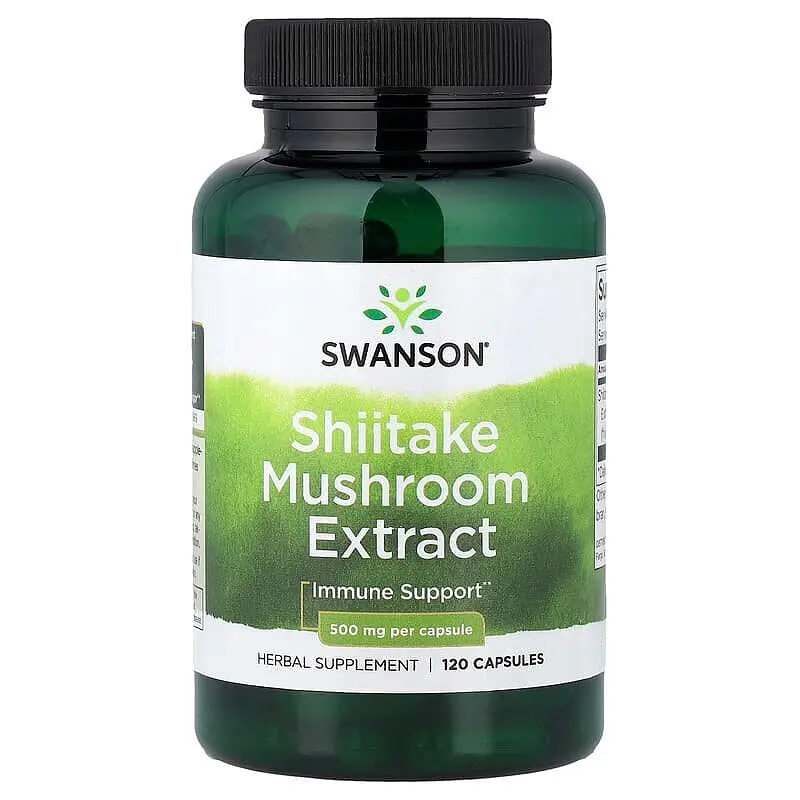 Екстракт шиїтаке Shiitake Mushroom Extract 500 mg, 120 капсул Swanson vit0004331 - фото 2