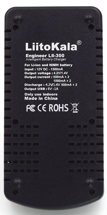 Зарядний пристрій LiitoKala Lii-300, 2x(Lion/NiMH/NiCd), Power Bank, discharge function, display - фото 5