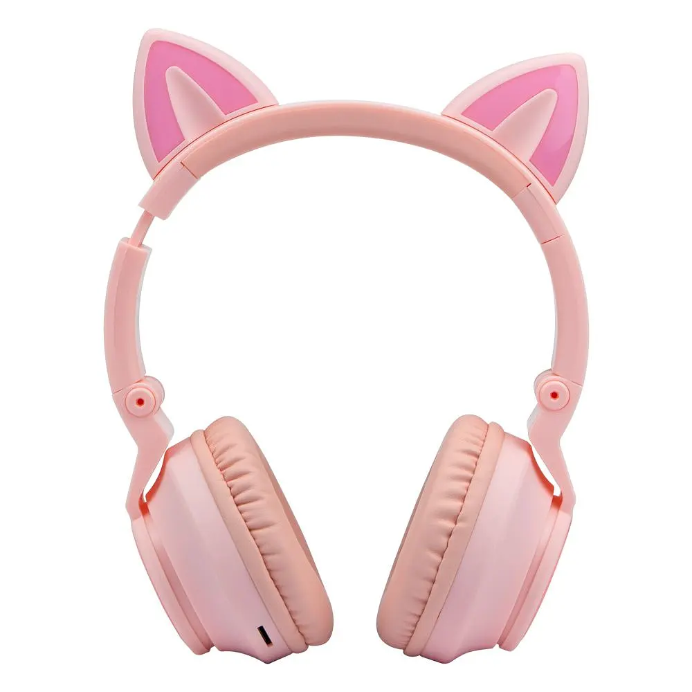 Наушники Bluetooth Главные Borofone BO18 CAT Ear розовый - фото 2