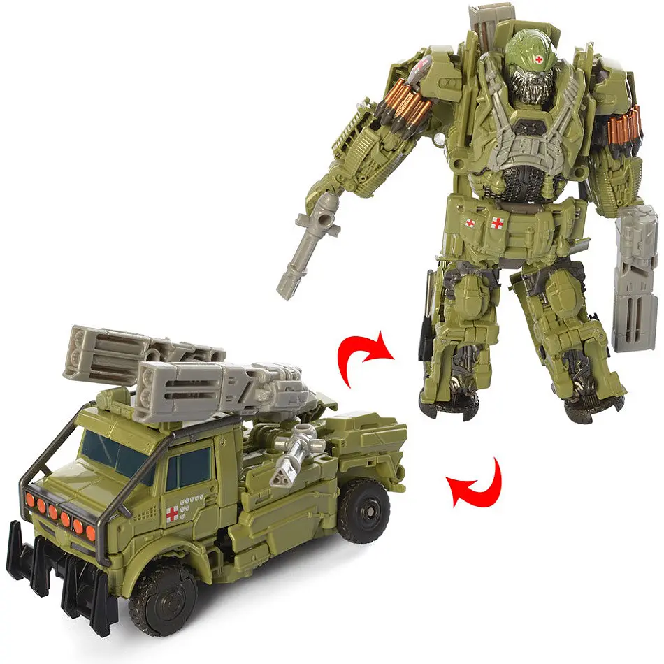 Іграшка робот-трансформер Hound Transformers автобот військовий робот для дітей висота 17 см - фото 3