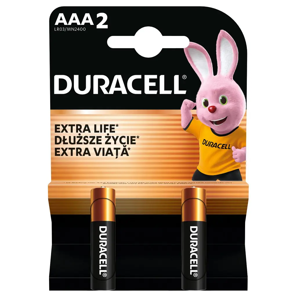 Батарейка Duracell AAA лужні 2 шт. в упаковці (5000394058170 / 81484984) - фото 2