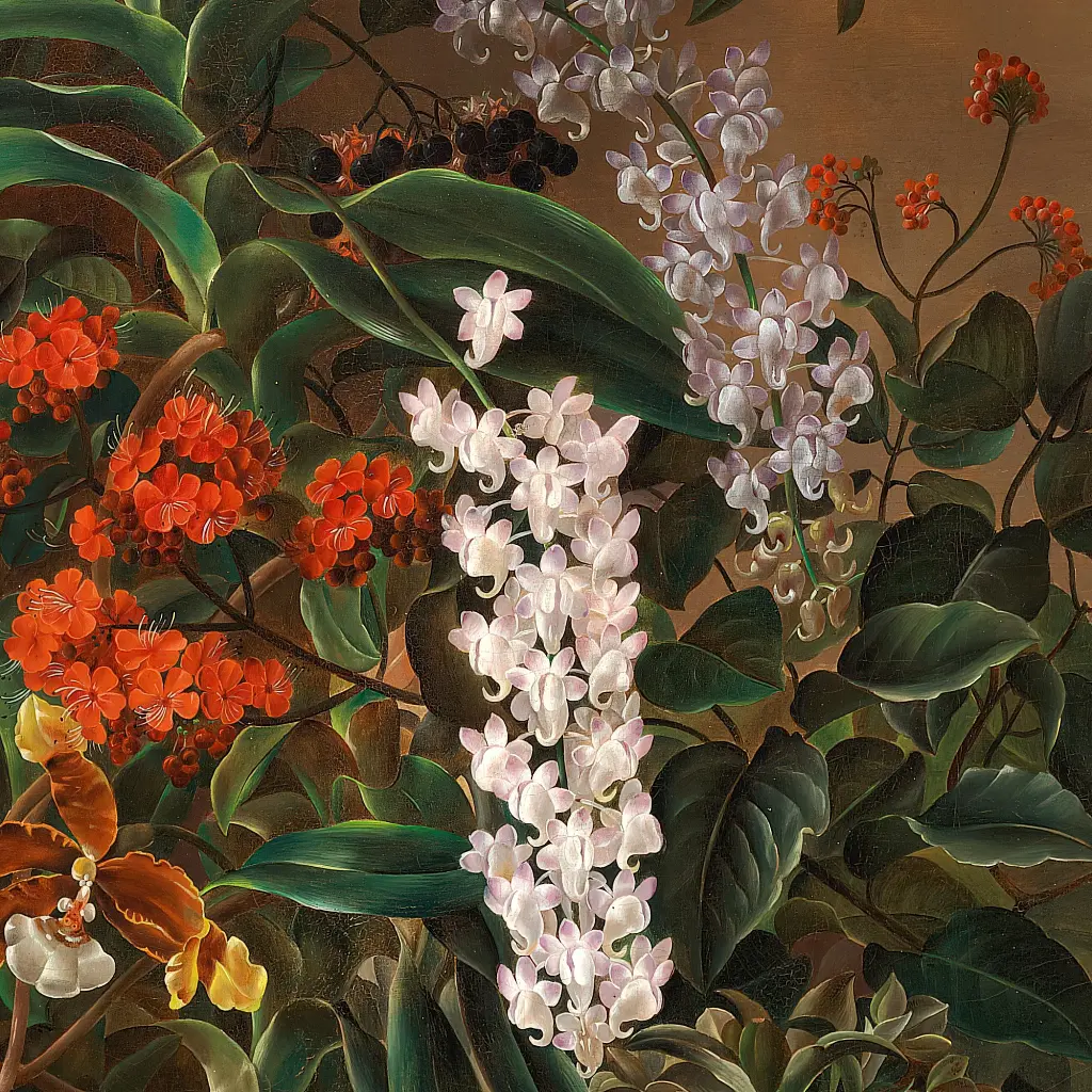Інтер'єрна картина Натюрморт з орхідеями, Отто Дидрик Оттесен, Still Life, репродукція картини, натюрморт, 60×48 см (id7041) - фото 6