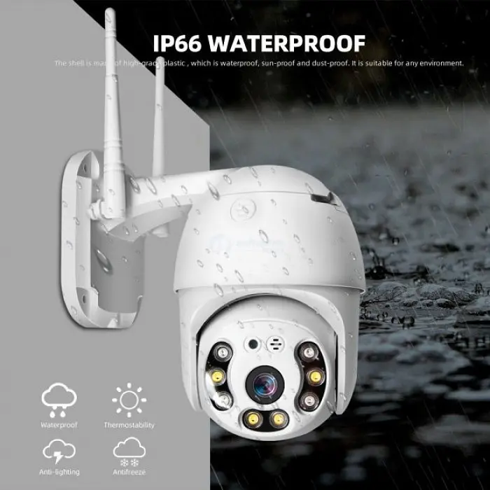 Камера наружная поворотная уличная CAMERA CAD N3 APP WIFI IP 2.0mp белая камера видеонаблюдения - фото 2