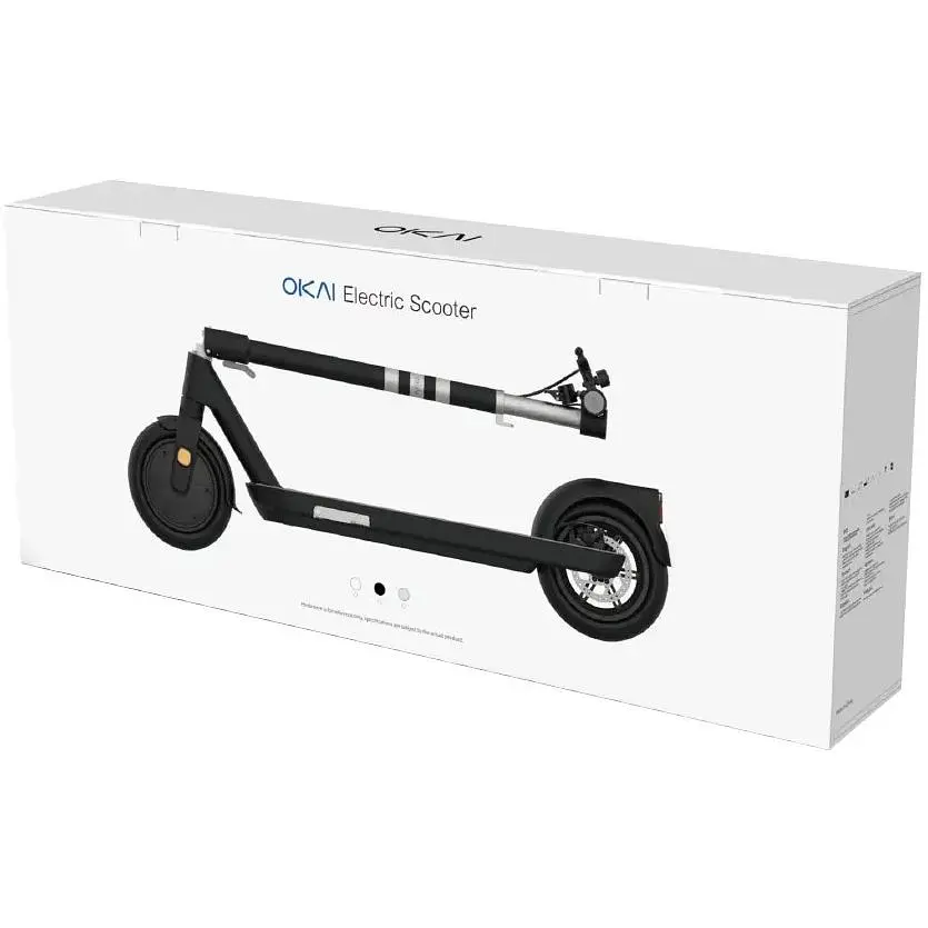 Електросамокат OKAI ES10-NEON Lite складаний 300/600W 7.8Ah швидкість 25 км/год пробіг до 30 км NFC App навантаження до 100 кг Black - фото 5