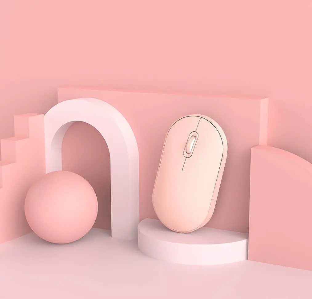Беспроводная мышь XiaomiMiiiW Portable Mouse Lite MWPM01 Pink - фото 2